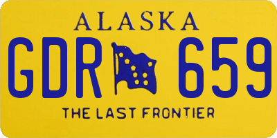 AK license plate GDR659