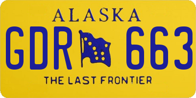 AK license plate GDR663