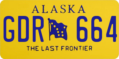 AK license plate GDR664