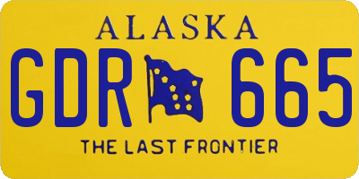 AK license plate GDR665