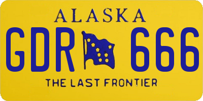 AK license plate GDR666