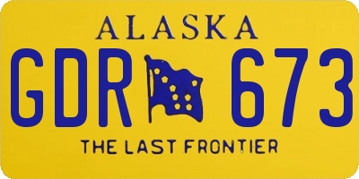 AK license plate GDR673