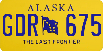 AK license plate GDR675