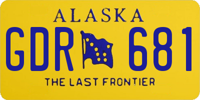 AK license plate GDR681
