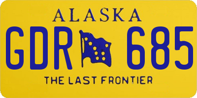 AK license plate GDR685