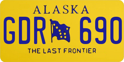AK license plate GDR690