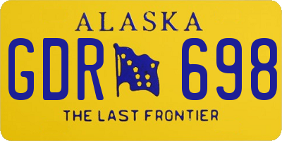 AK license plate GDR698