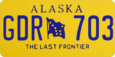 AK license plate GDR703