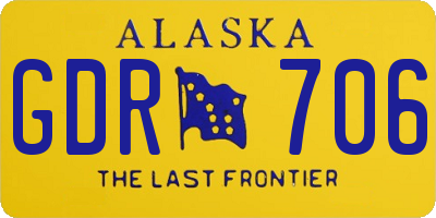 AK license plate GDR706