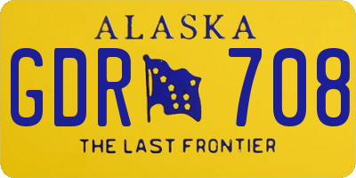 AK license plate GDR708