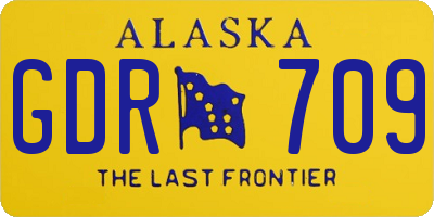 AK license plate GDR709