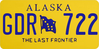 AK license plate GDR722