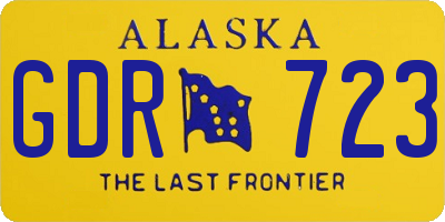 AK license plate GDR723
