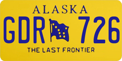 AK license plate GDR726