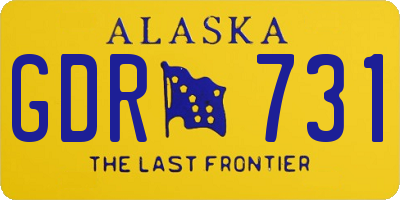 AK license plate GDR731