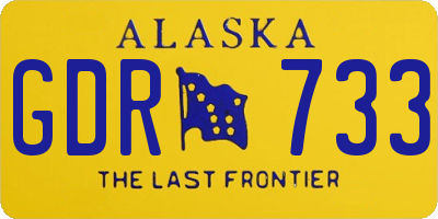 AK license plate GDR733