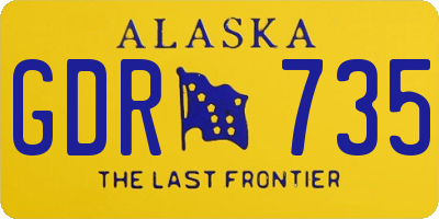 AK license plate GDR735