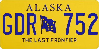 AK license plate GDR752