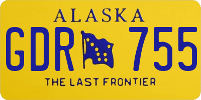 AK license plate GDR755