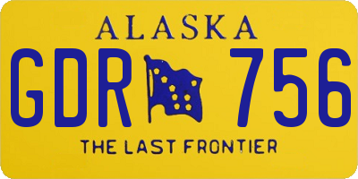 AK license plate GDR756