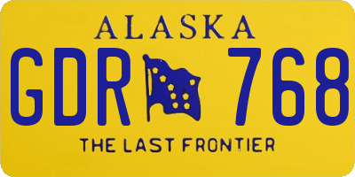 AK license plate GDR768