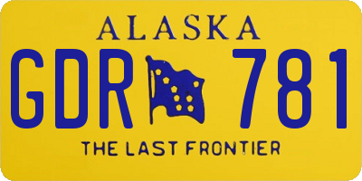 AK license plate GDR781