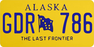 AK license plate GDR786