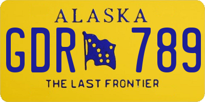 AK license plate GDR789