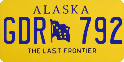 AK license plate GDR792