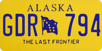 AK license plate GDR794