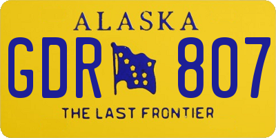 AK license plate GDR807