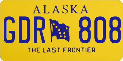 AK license plate GDR808
