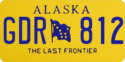 AK license plate GDR812
