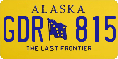 AK license plate GDR815