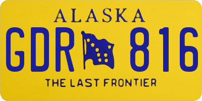 AK license plate GDR816