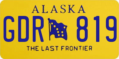AK license plate GDR819