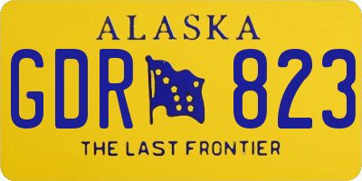 AK license plate GDR823