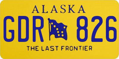 AK license plate GDR826
