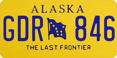 AK license plate GDR846