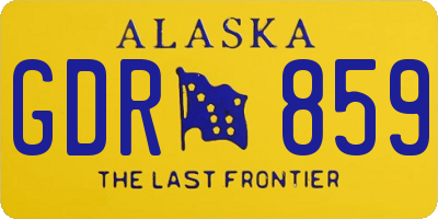 AK license plate GDR859