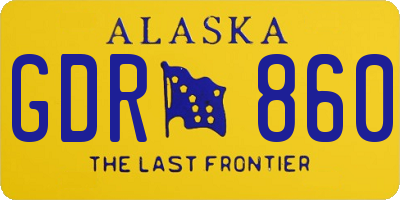 AK license plate GDR860
