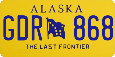 AK license plate GDR868
