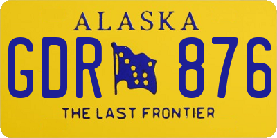 AK license plate GDR876