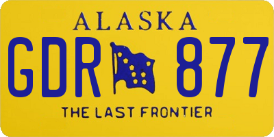 AK license plate GDR877