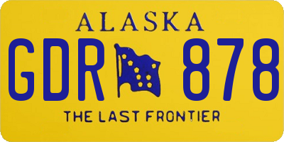 AK license plate GDR878