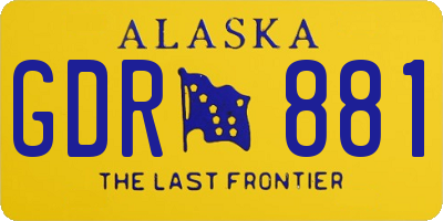 AK license plate GDR881