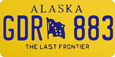 AK license plate GDR883