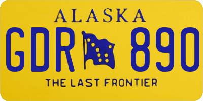 AK license plate GDR890