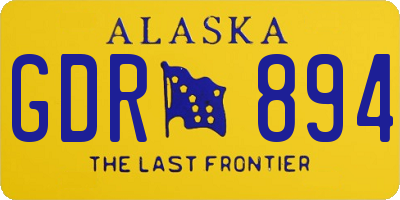 AK license plate GDR894