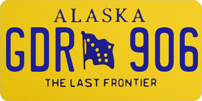 AK license plate GDR906